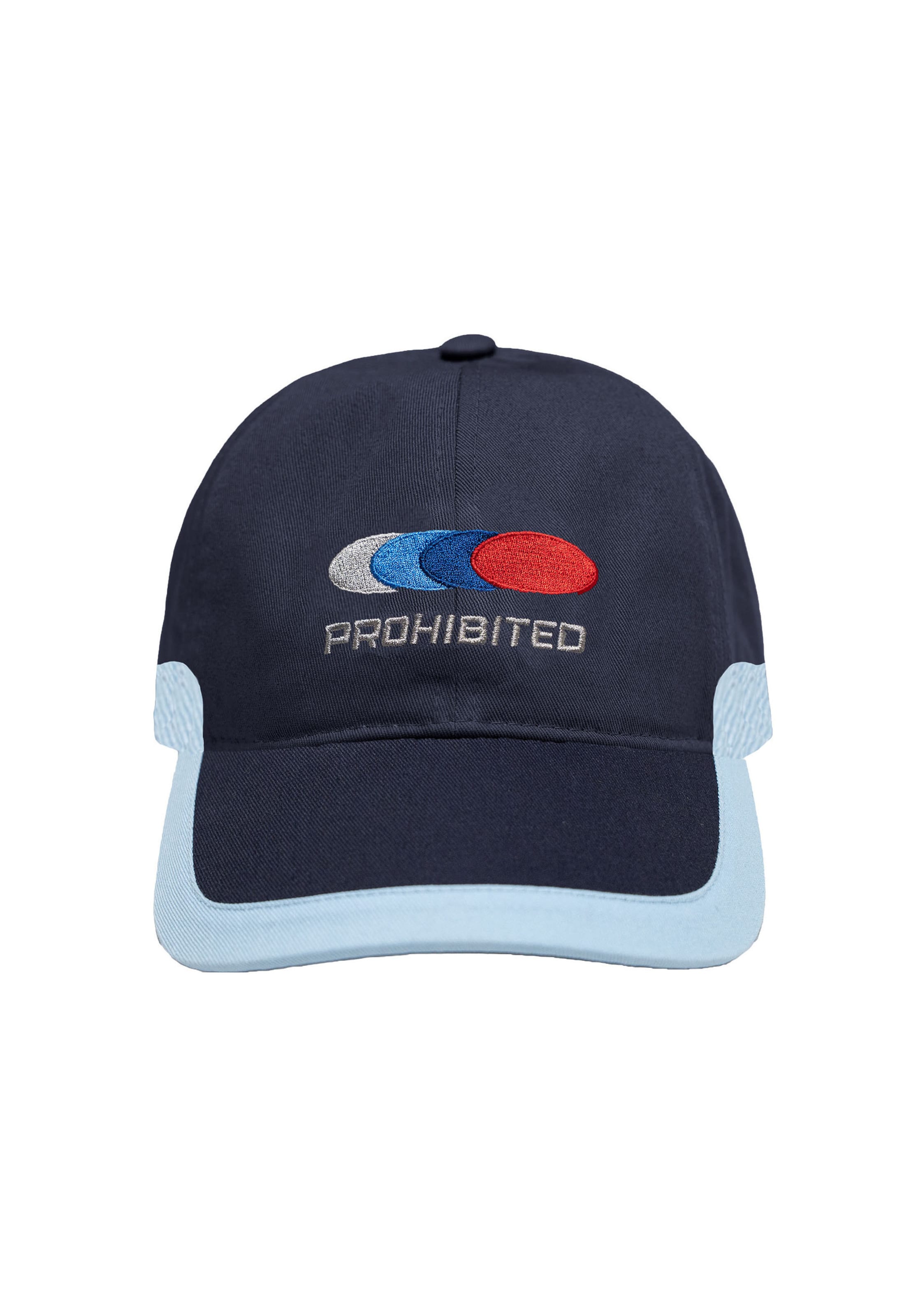 Cappello da baseball di Prohibited in blu: frontale