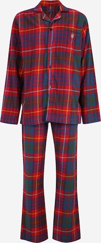 GANT Long Pajamas 'FLANNEL' in Red: front