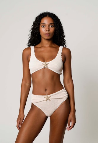 Moda Minx Bralette Bikini top in Beige: front