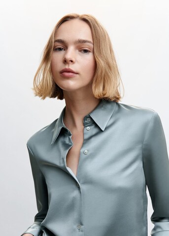 MANGO Blouse 'Conga' in Blauw