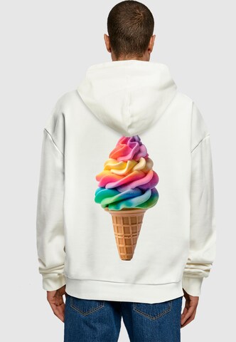 Merchcode Sweatshirt 'Pride Scoops' in Weiß: Vorderseite