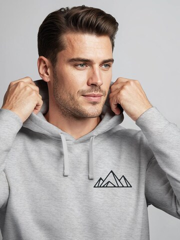 Neverless Sweatshirt 'Berg Polygon' in Grey