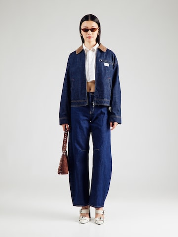 TOPSHOP Wide Leg Jeans 'BENTE' i blå