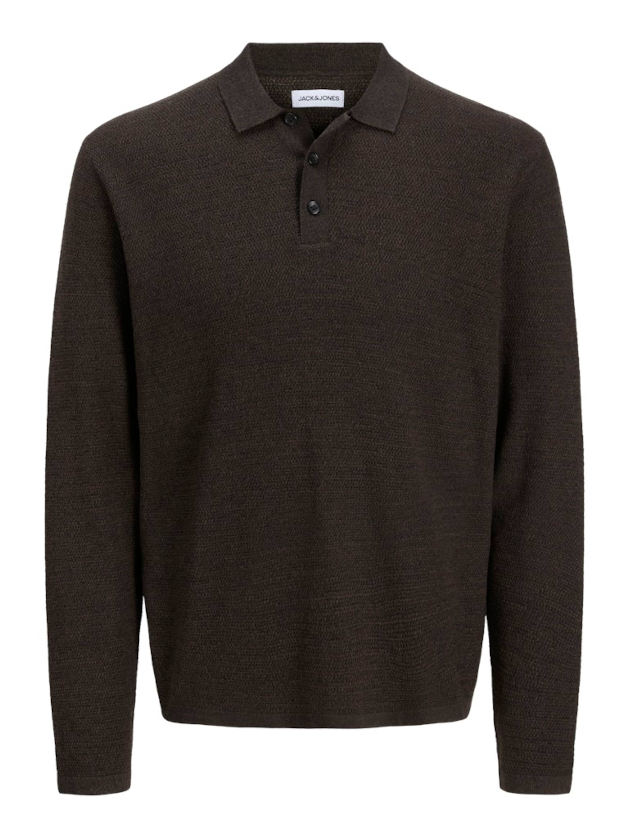 Pull-over 'JJEGeorge' JACK & JONES en marron : devant