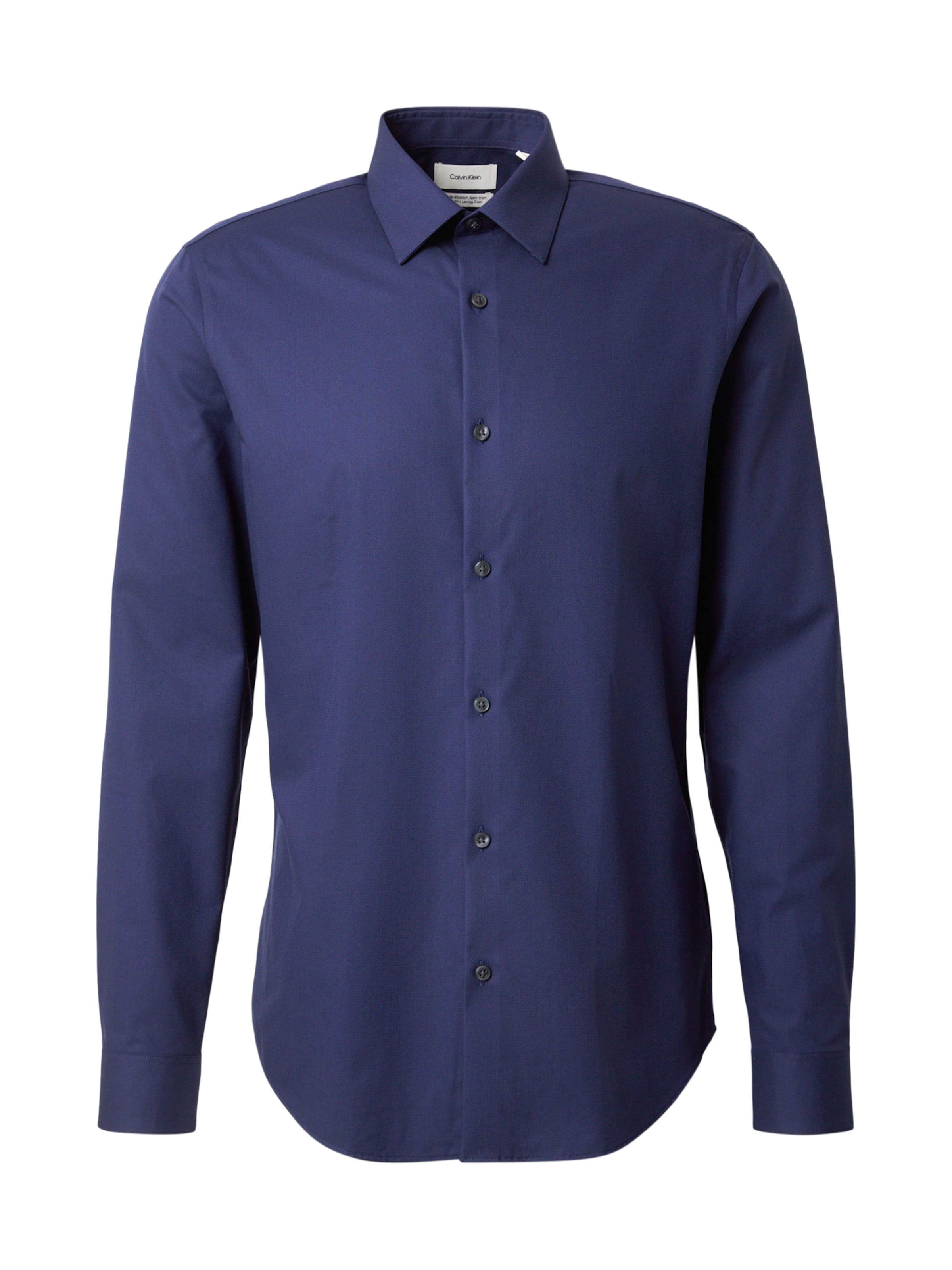 Calvin Klein Слим Рубашка в Синий: спереди