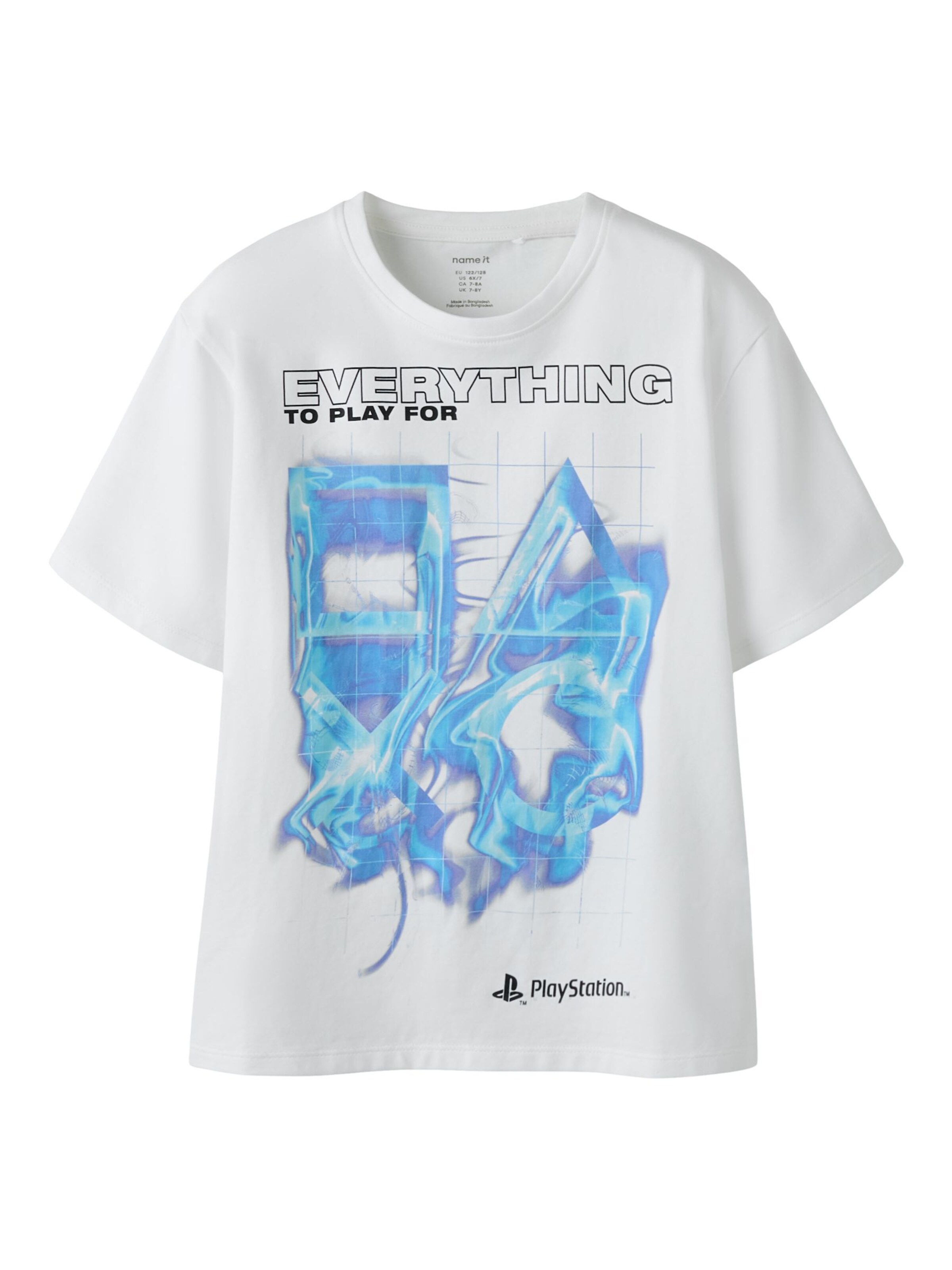 NAME IT Shirt 'NKMPlayStation' in White: front