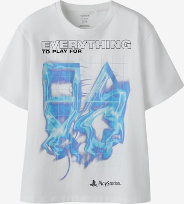 NAME IT Shirt 'NKMPlayStation' in White: front