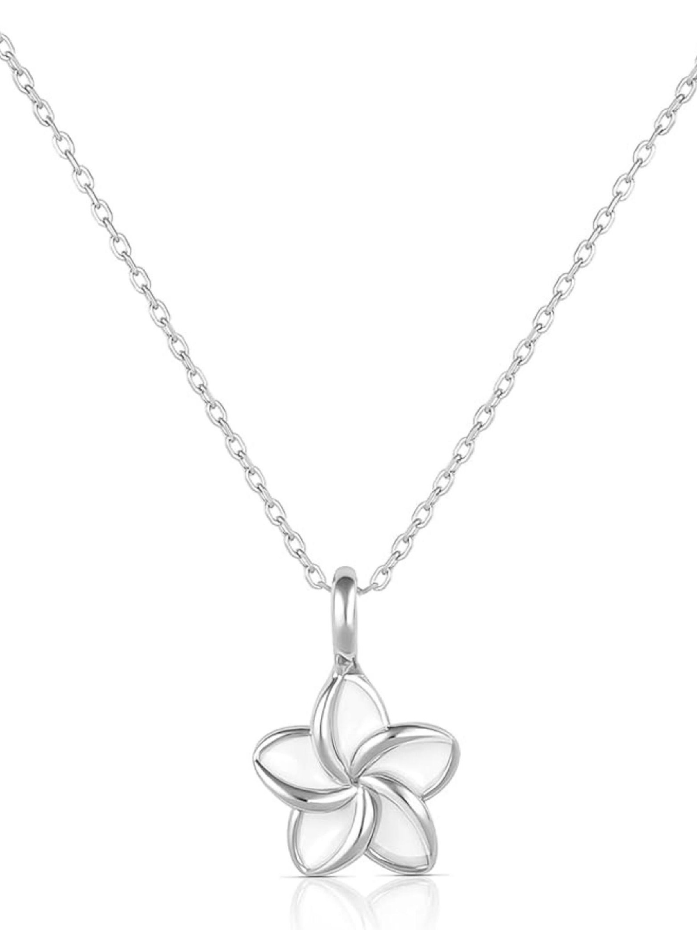 Einzelstück Necklace 'Frangipani' in Silver: front