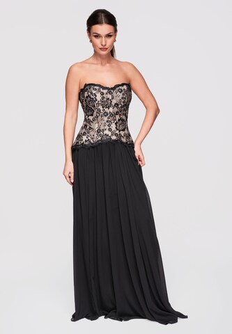 Ombre Abendkleid in Schwarz