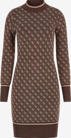 GUESS Knitted dress 'Lise' in Brown: front