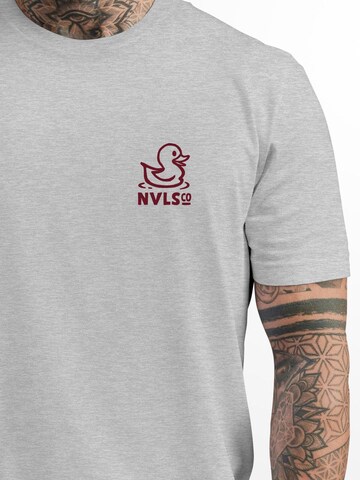 Neverless Shirt 'Good Vibes Rücken' in Grey
