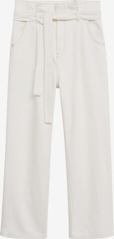 MANGO Wide leg Jeans 'Live' i vit: framsida