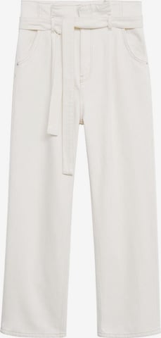 MANGO Wide leg Jeans 'Live' i vit: framsida