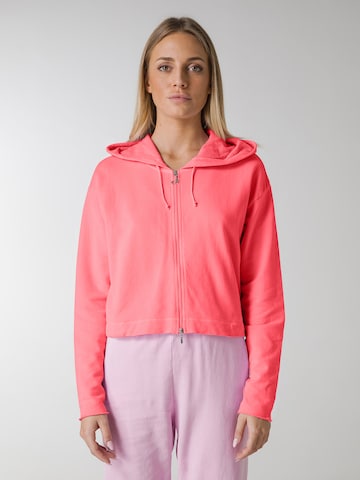 DEHA Athletic Zip-Up Hoodie in Orange: front