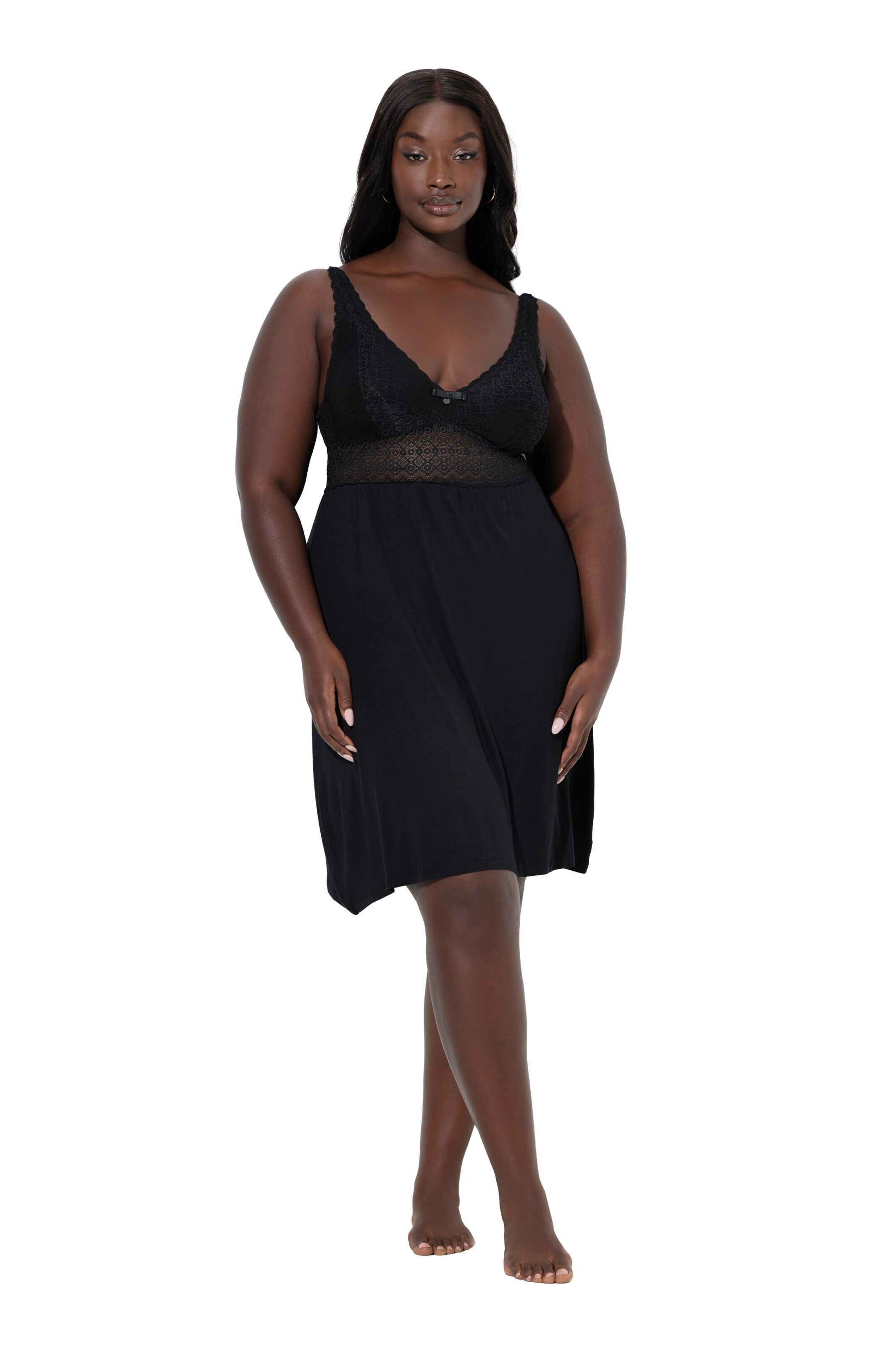 TruYou Nachthemd in Schwarz: Vorderseite