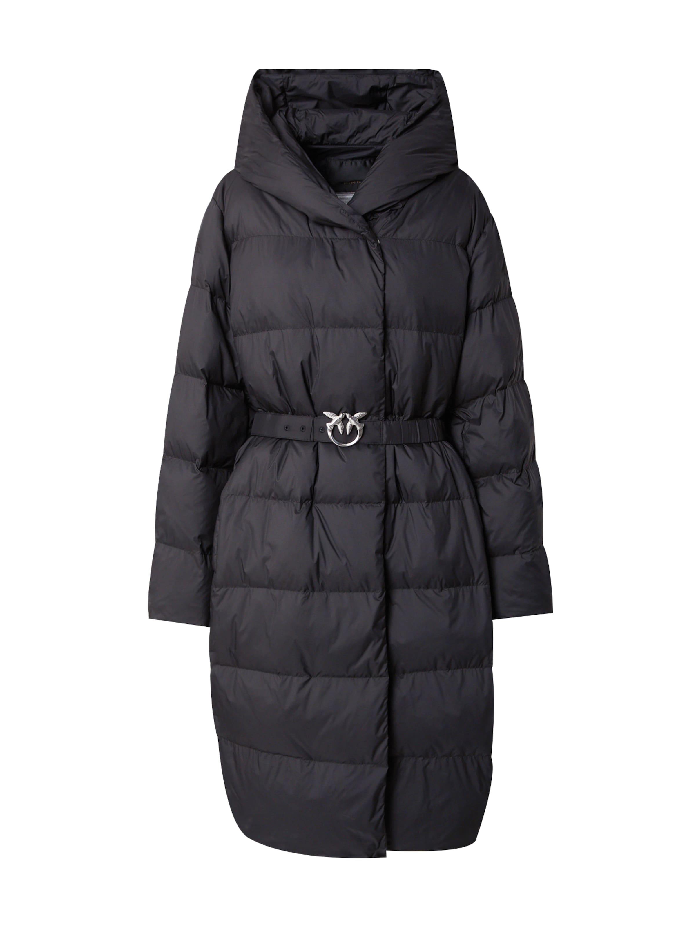 PINKO Vinterkappa 'COLLIRIO CABAN' i svart: framsida