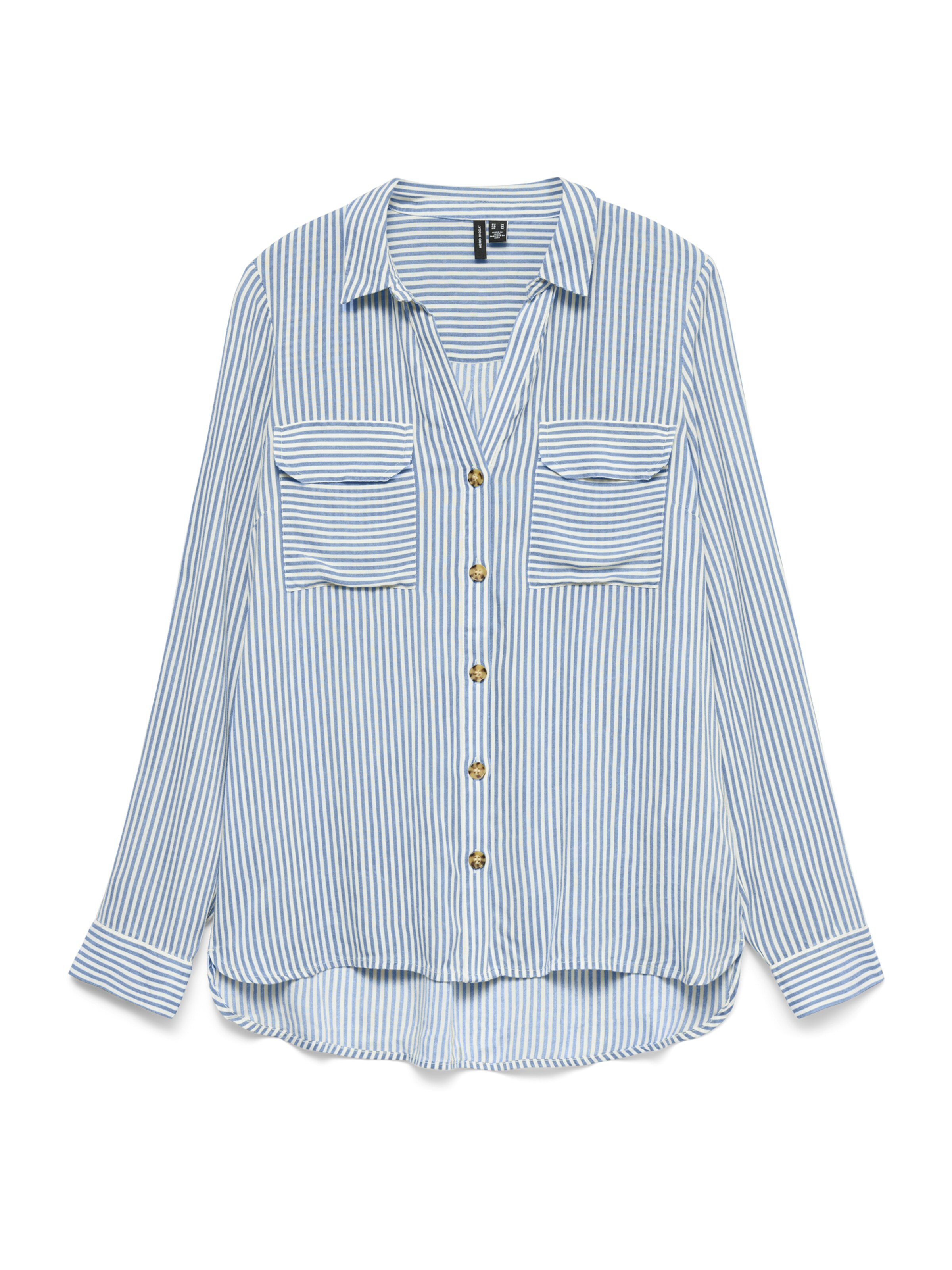 VERO MODA Blouse 'VMBUMPY' in Blauw: voorkant