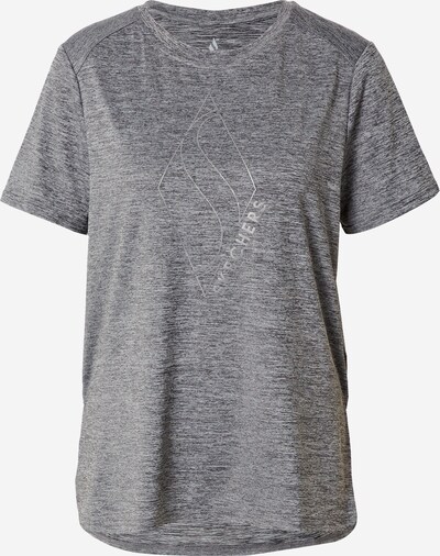 Skechers Performance Sportshirt in schwarzmeliert / silber, Produktansicht