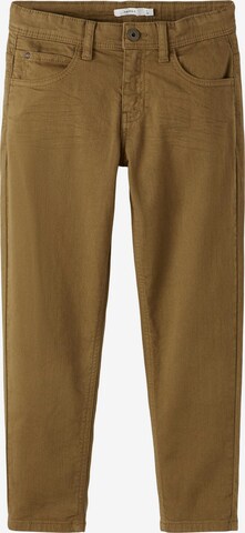 NAME IT Slimfit Broek 'Chris' in Groen: voorkant