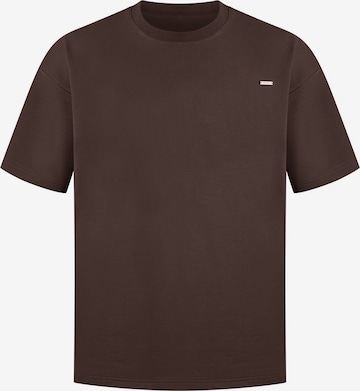 Smilodox T-Shirt Oversize Cedrik in Braun: Vorderseite