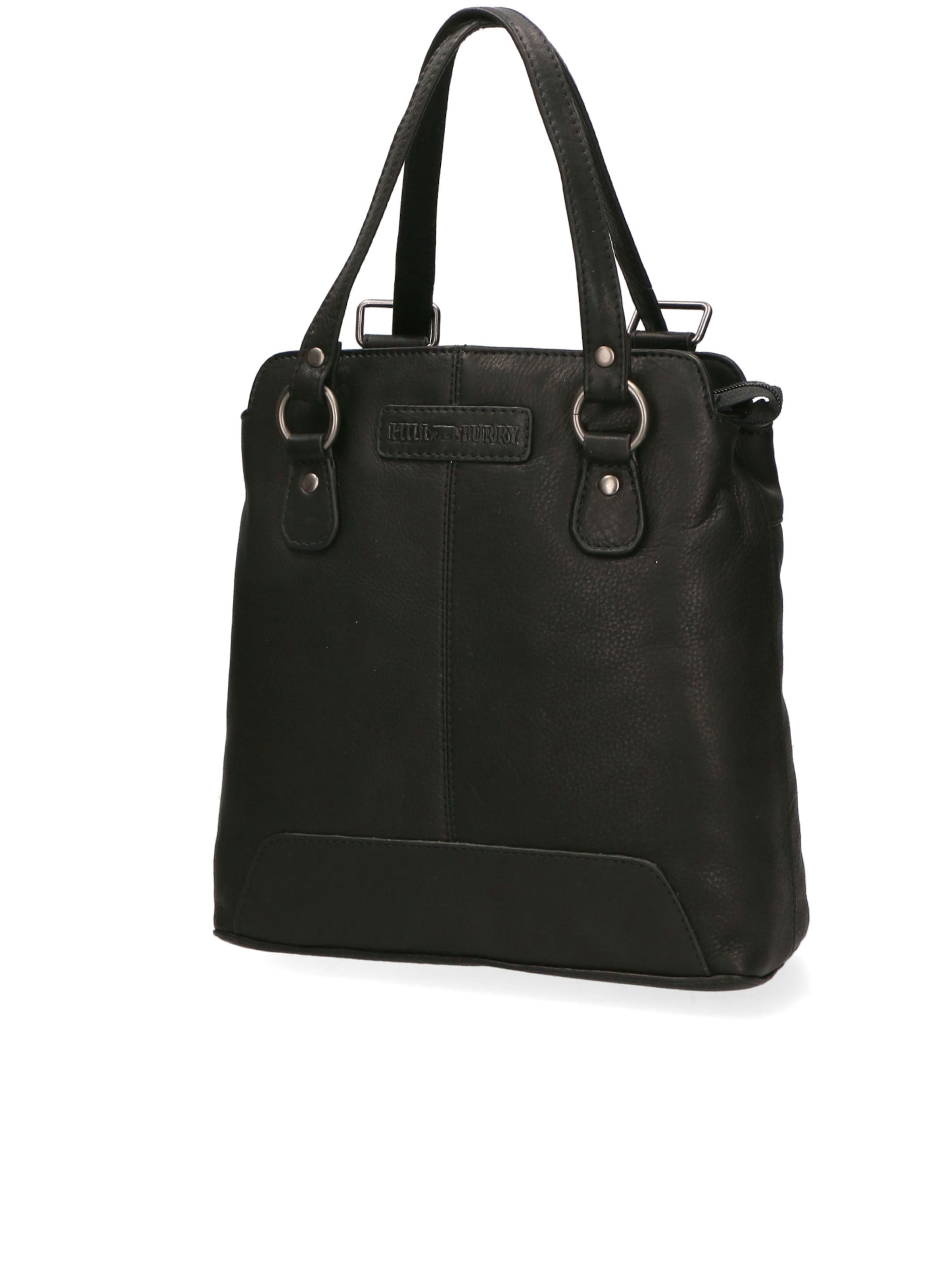 Borsa a spalla 'Borsa Uomo Vera Pelle Convertibile Spalla Zaino' di HILL BURRY in nero