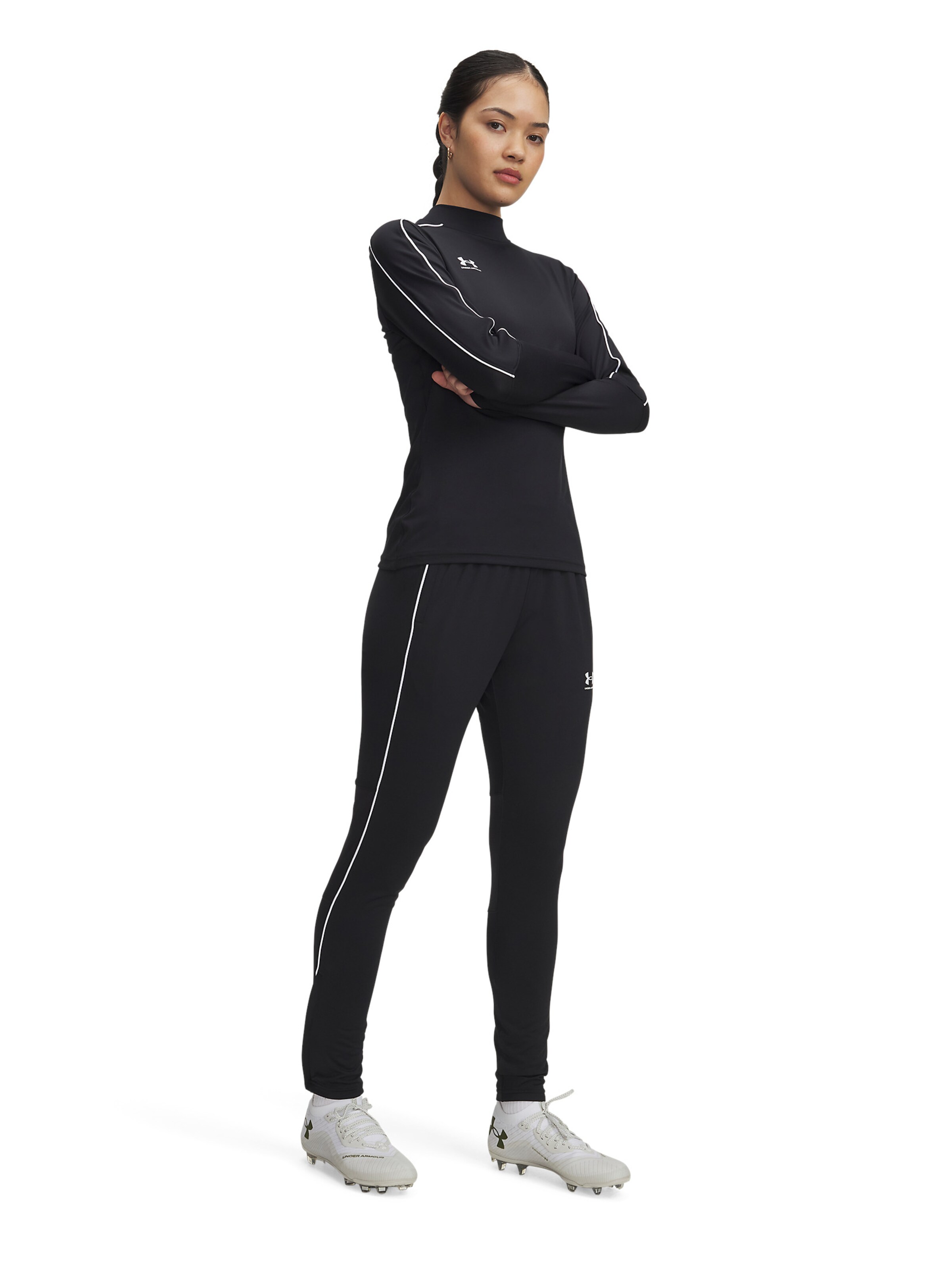 UNDER ARMOUR Skinny Sportbroek 'Challenger' in Zwart