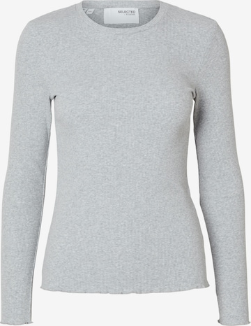 SELECTED FEMME T-shirt 'ANNA' i grå: framsida