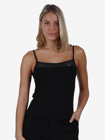 admas - Top 'ADMAS Camiseta Tirante Escote Lentejuelas para Mujer' en negro: frente