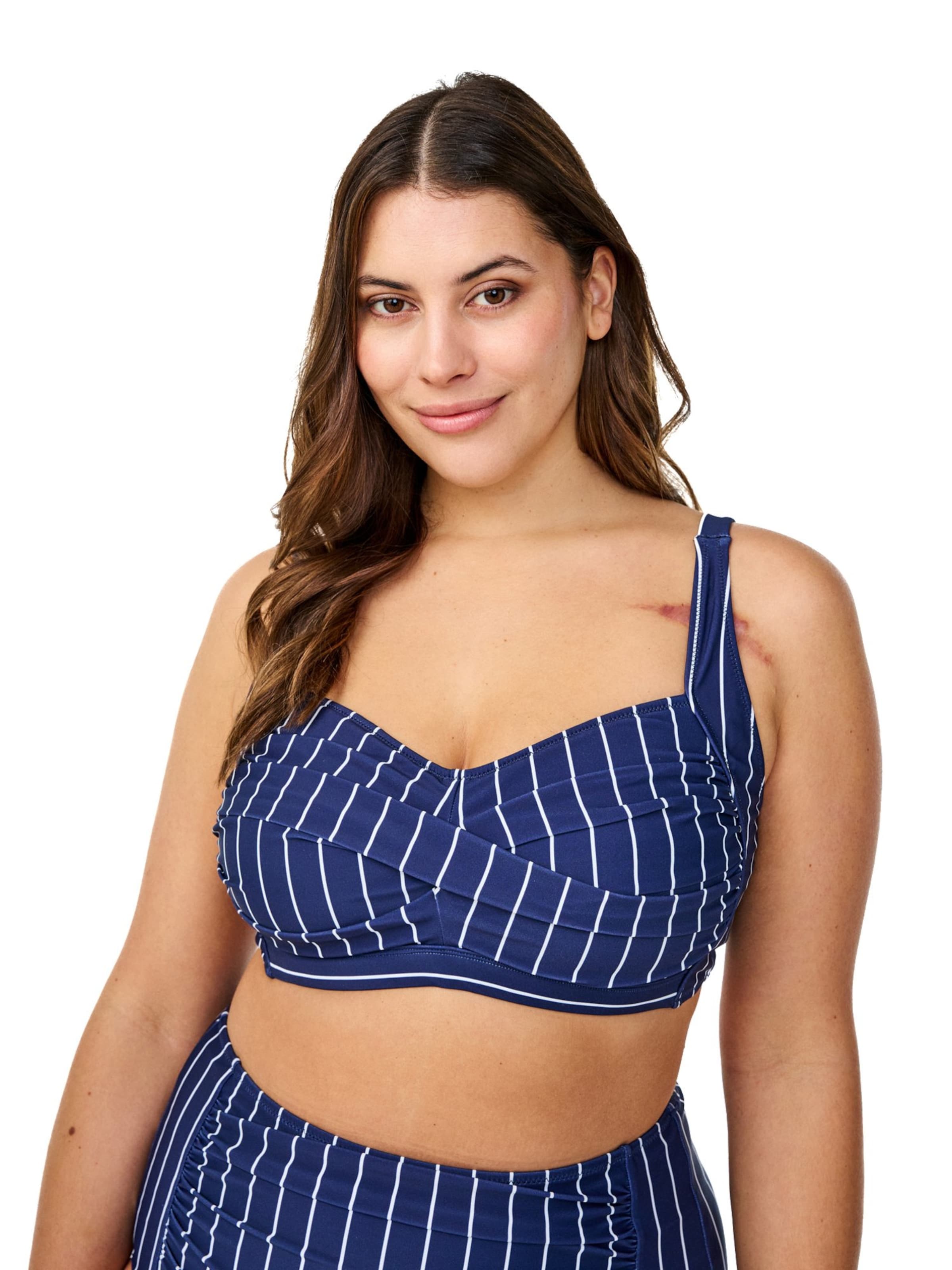 Bustier Hauts de bikini 'Stella' Swim by Zizzi en bleu : devant