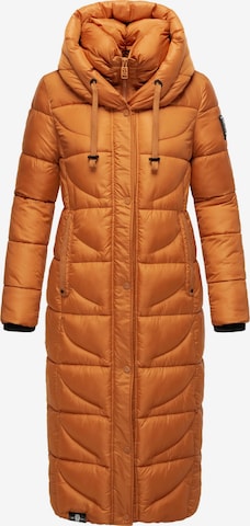 NAVAHOO Winter coat 'Waffelchen' in Orange: front