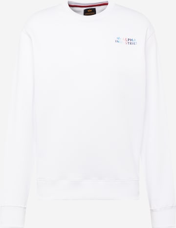 ALPHA INDUSTRIES Sweatshirt 'Holographic' in White: front