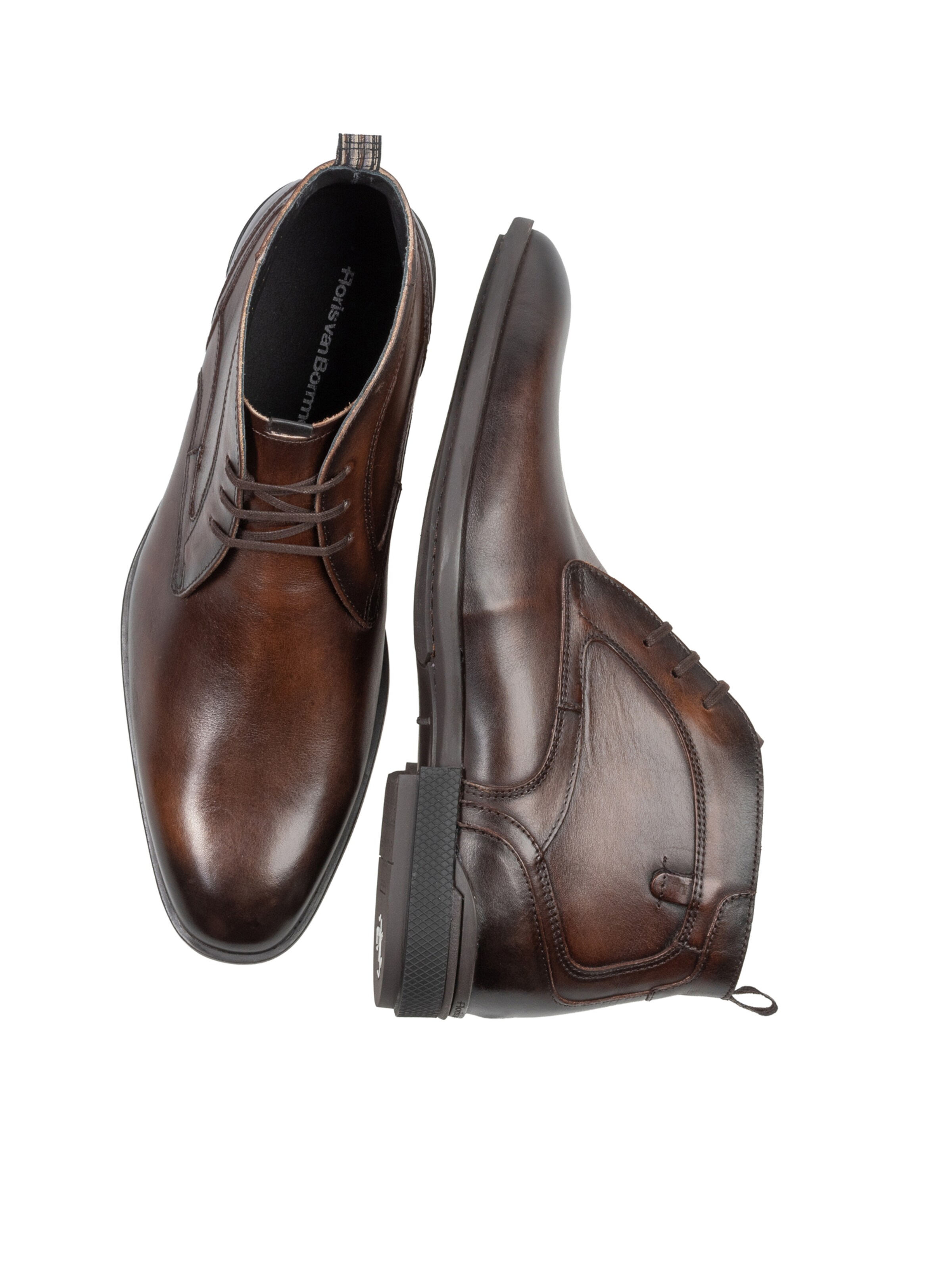 Floris van Bommel Veterboots 'De Hakker 01' in Bruin