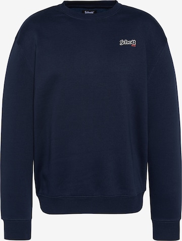 Sweat-shirt Schott NYC en bleu : devant