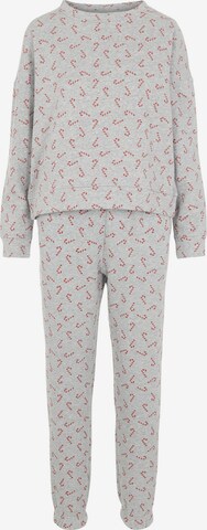PIECESJednodijelna pidžama 'Xmas' - siva boja: prednji dio