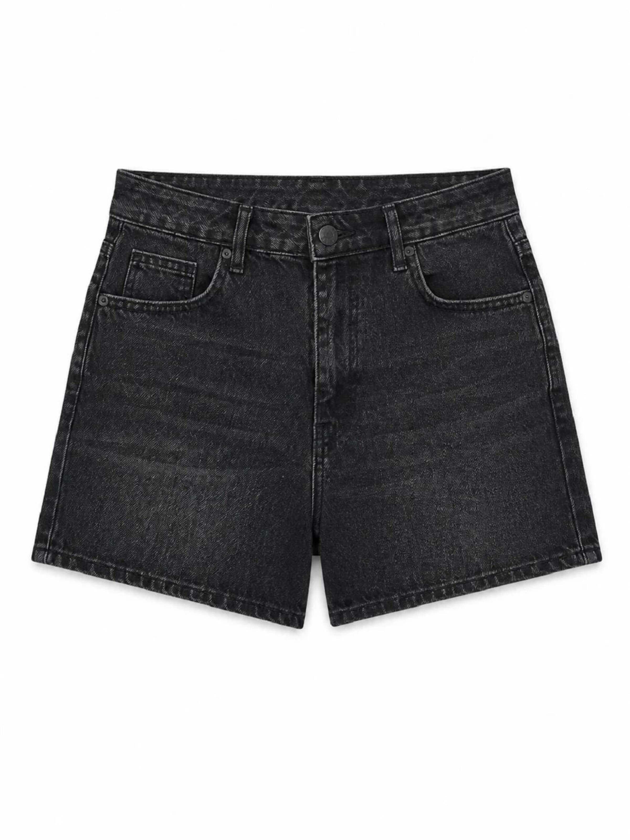 IT'S BASIC Regular Jeans 'MINI DENIM SHORT'‌‌‌‌‌‌ in Schwarz
