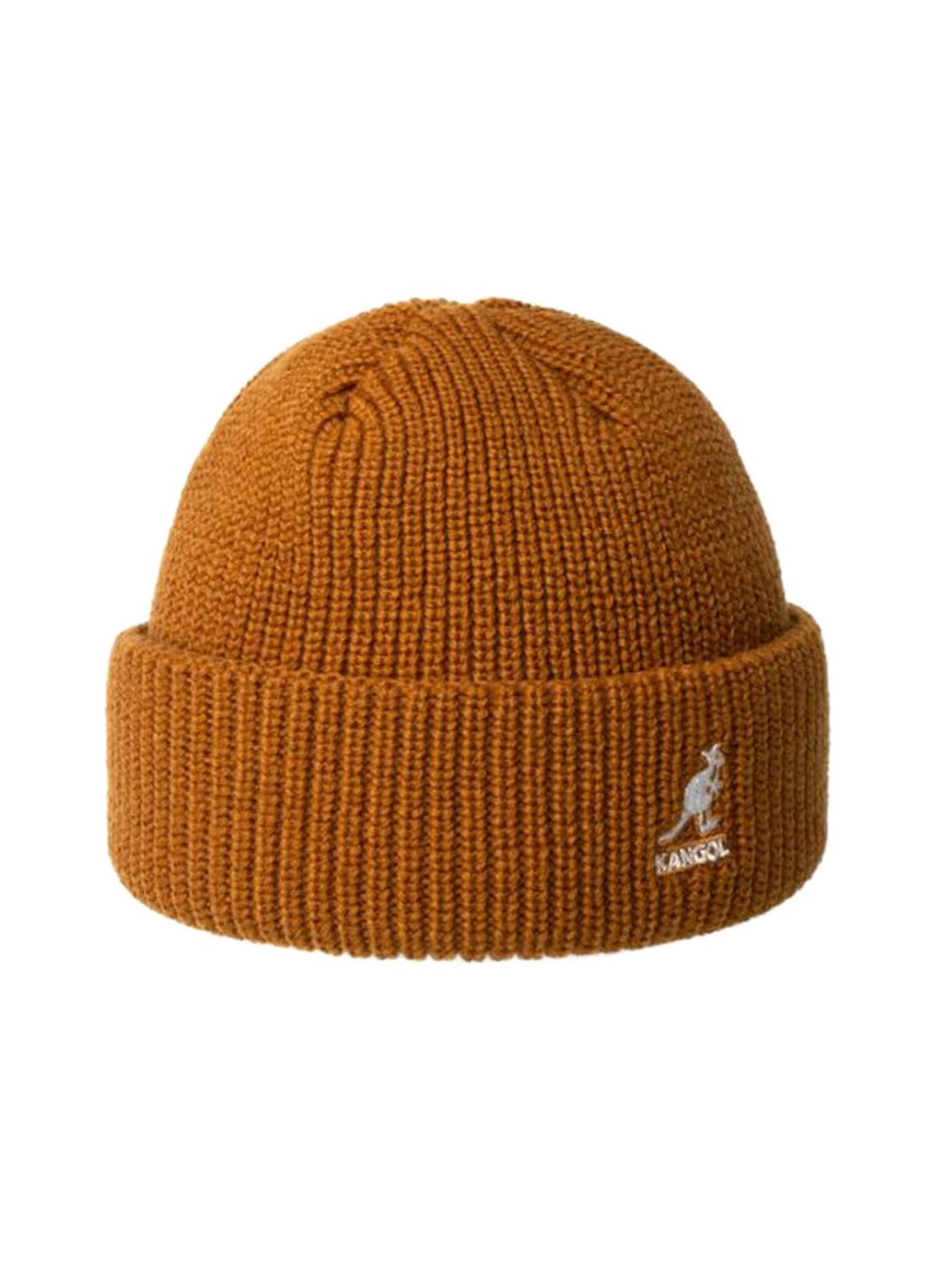 KANGOL Kapelusz 'Cardinal 2 Way Beanie -- Rustic Caramel Cap<BR/><BR/>' w kolorze pomarańczowy: przód