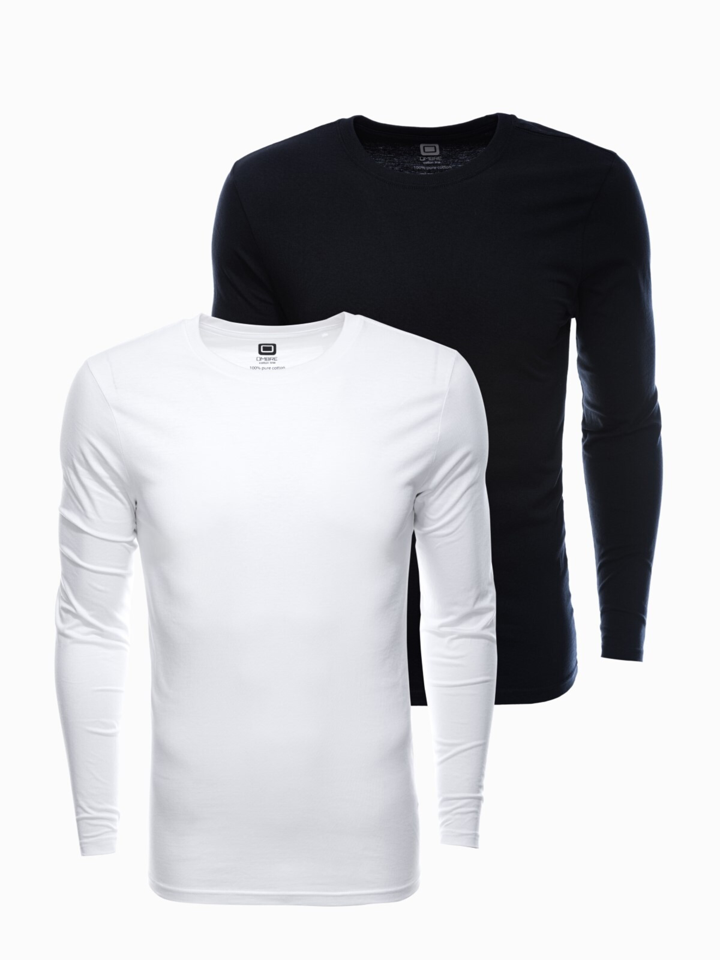 Ombre Shirt in Schwarz: Vorderseite