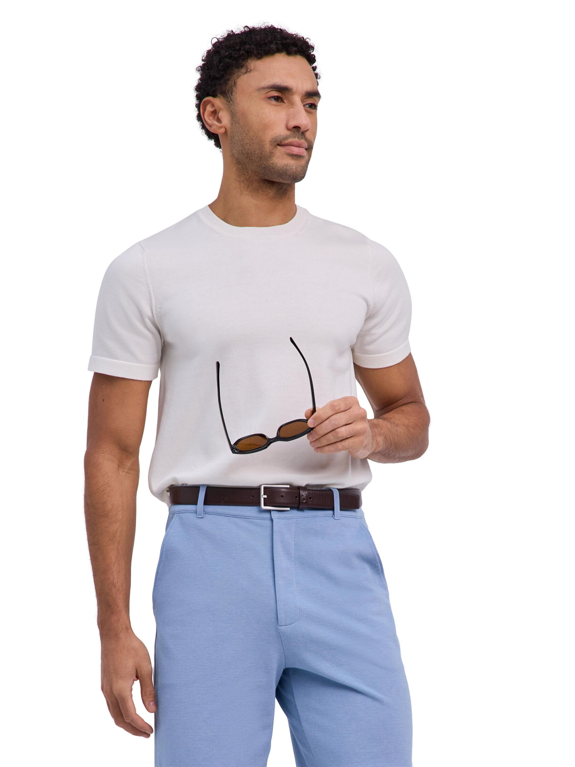 FALKE Shirt 'Cotton Knit' in White: front
