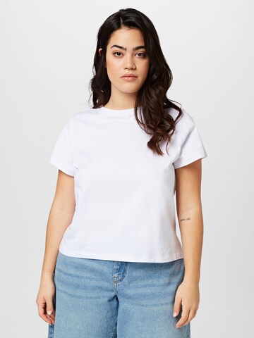 Cotton On Curve T-shirt i vit: framsida