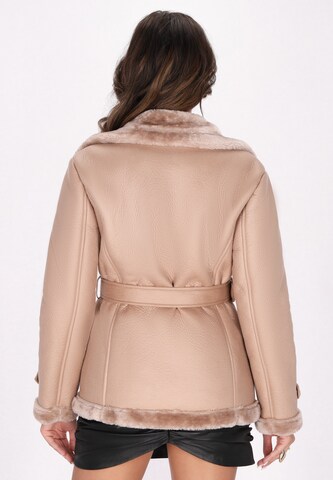 Giacca di mezza stagione di faina in beige