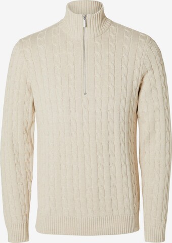 SELECTED HOMME Sweater in Beige: front