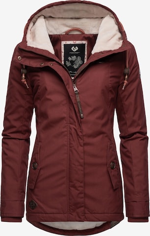 Ragwear Winter Jacket in Brown: front