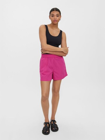 VERO MODA Wide Leg Shorts 'Hella' in Pink