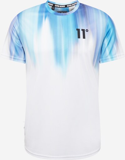 11 Degrees Shirt in blau / lila / schwarz / weiß, Produktansicht