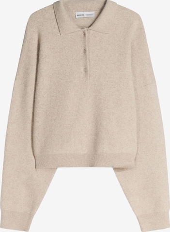 BershkaPulover - smeđa boja: prednji dio