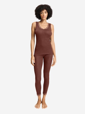 Hanro Top ' Woolen Lace ' in Bruin