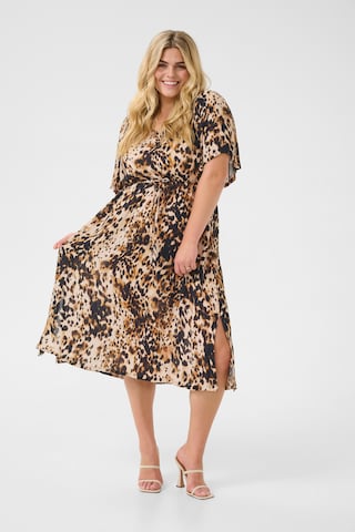 KAFFE CURVE Kleid  'Ami' in Braun: Vorderseite