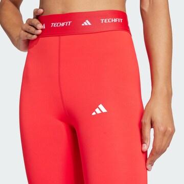 Skinny Pantaloni sportivi di ADIDAS PERFORMANCE in rosso
