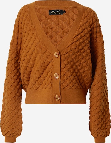 ONLY Knit Cardigan in Brown: front