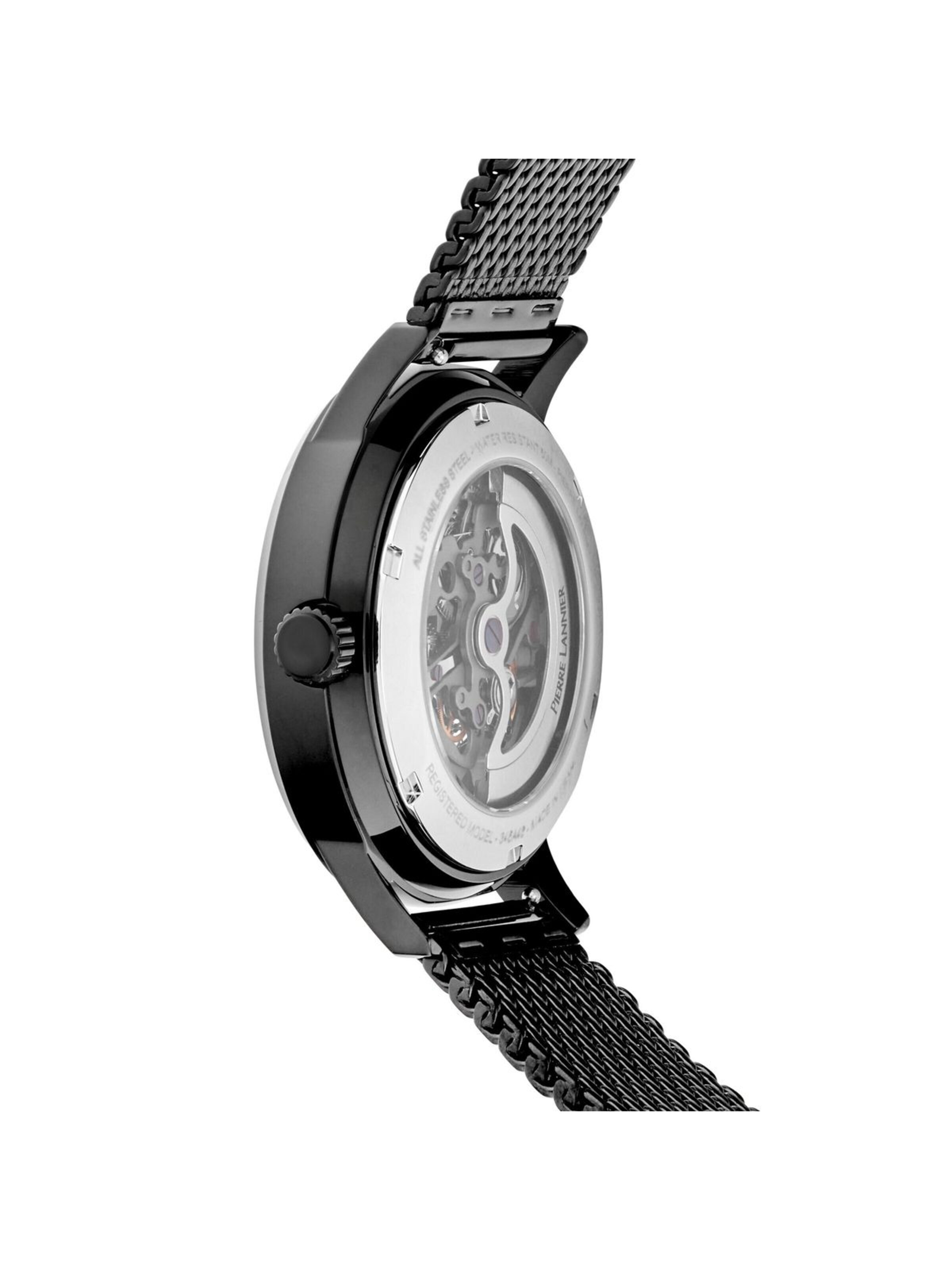 Montre à affichage analogique 'Pierre Lannier - Automatic watch Paddock - Automatic watch movement - Watch case width: 43 mm' Pierre Lannier en noir